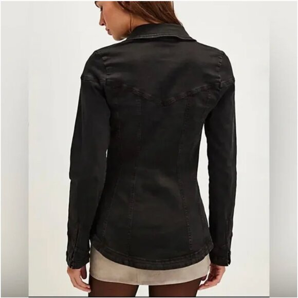 NWOT Free People kenny slim tunic - Black - Picture 2 of 8